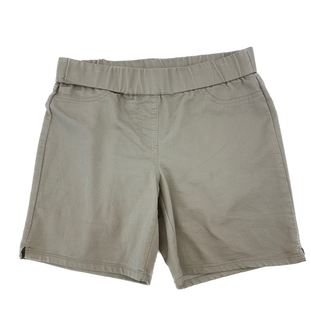 Kim Rogers Pull On 7" Inseam Women's size‎ 8 Beige Chino Shorts